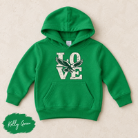 Philly LOVE Birds Toddler Hoodie, Philadelphia Football Kids Sweatshirt, Rabbit Skins 3326, Vintage Eagle Game Day Pullover