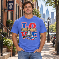 Philly Basketball Shirt, Ring the Bell Comfort Colors Tee, Philadelphia LOVE Shirt, Liberty Bell Game Day Gift