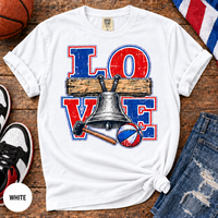 Philly Basketball Shirt, Ring the Bell Comfort Colors Tee, Philadelphia LOVE Shirt, Liberty Bell Game Day Gift