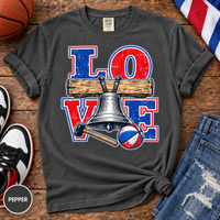 Philly Basketball Shirt, Ring the Bell Comfort Colors Tee, Philadelphia LOVE Shirt, Liberty Bell Game Day Gift