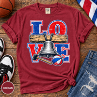 Philly Basketball Shirt, Ring the Bell Comfort Colors Tee, Philadelphia LOVE Shirt, Liberty Bell Game Day Gift