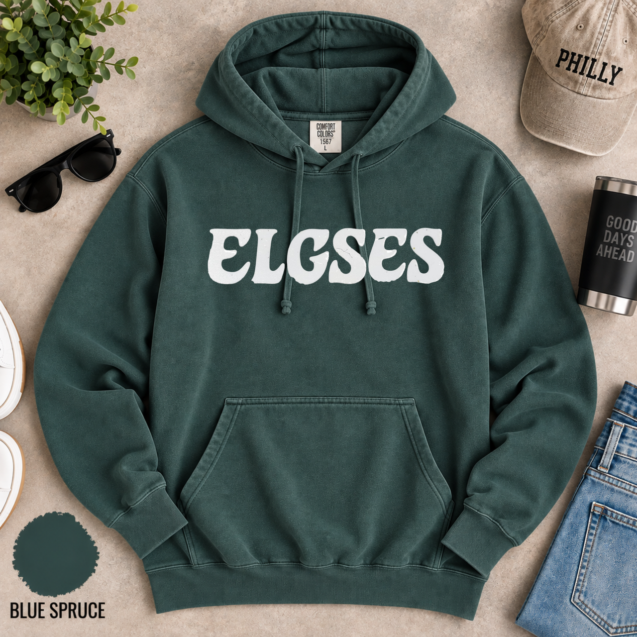 ELGSES Philly Hoodie, Viral Philadelphia Football Meme Sweatshirt, Mayor Parker Speech Inspired, Comfort Colors 1567 Hoodie, Philly Gift