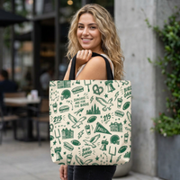Philly Birds Tote Bag, Philadelphia Football Fan Gift, All Over Print Green Eagles Inspired Bag, Bird Gang Game Day Tote