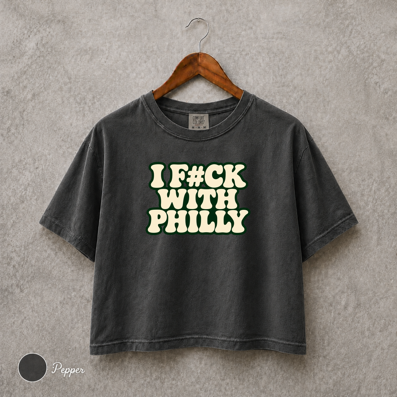 I F#CK With Philly Shirt, Comfort Colors Boxy Tee, Funny Philadelphia Shirt, Retro Philly Fan Gift, Pepper Graphic Tee