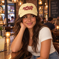 Slightly Salty Very Philly Embroidered Hat, Comfort Colors Coastal Washed Cap, Philadelphia Gift for Her, Philly Girl Dad Hat