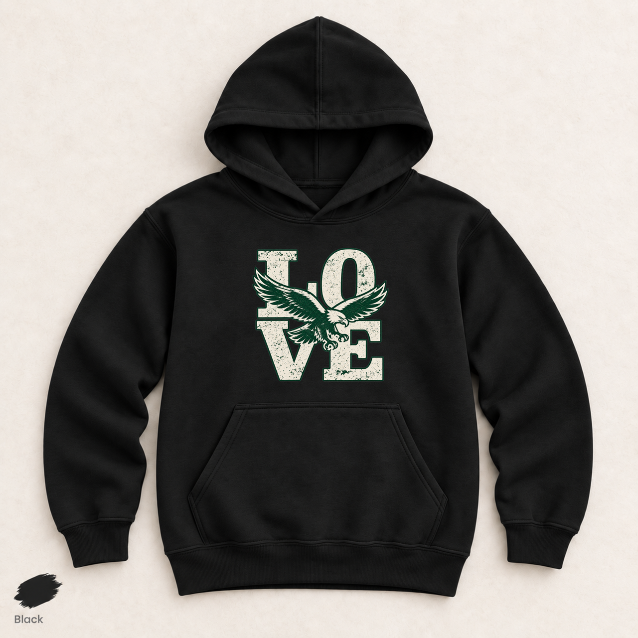 Philadelphia Football Youth Hoodie, Vintage Eagle LOVE Sweatshirt, Philly Game Day Gift for Kids