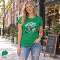 Philly Football Shirt, Retro 70s Graphic Tee, Womens Bella Canvas 6004 Fitted Shirt, Philadelphia Game Day Gift