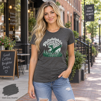 Philly Football Shirt, Retro 70s Graphic Tee, Womens Bella Canvas 6004 Fitted Shirt, Philadelphia Game Day Gift