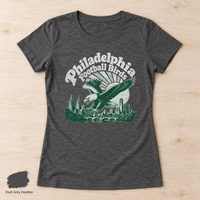 Philly Football Shirt, Retro 70s Graphic Tee, Womens Bella Canvas 6004 Fitted Shirt, Philadelphia Game Day Gift