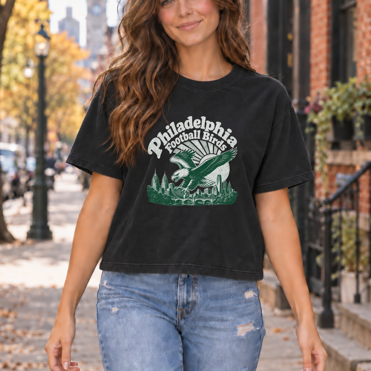 Philly Football Shirt, Retro 70s Graphic Tee, Comfort Colors Women’s Boxy Tee, Pepper Game Day Shirt, Philadelphia Gift