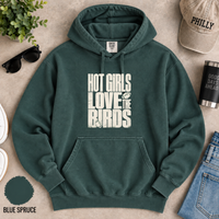 Hot Girls Love the Birds Hoodie, Comfort Colors 1567 Philly Football Sweatshirt, Philadelphia Game Day Hoodie, Birds Fan Gift