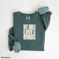 Hot Girls Love the Birds Sweatshirt, Comfort Colors 1566, Philly Football Crewneck, Women’s Game Day Pullover, Philadelphia Fan Gift