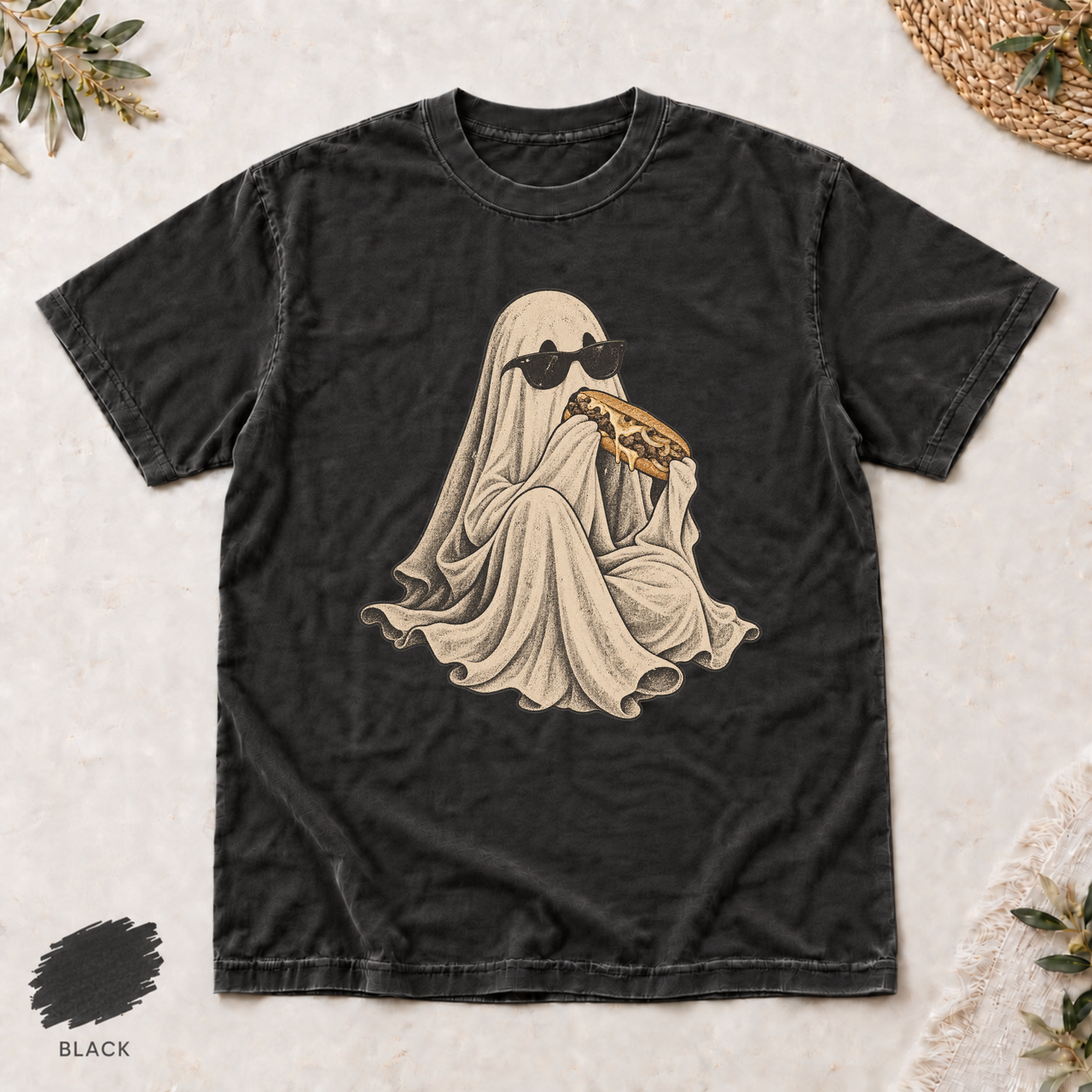 Philly Cheesesteak Ghost Halloween Shirt, Comfort Colors 1717 Tee, Philadelphia Halloween T-Shirt, Funny Philly Food Ghost Tee