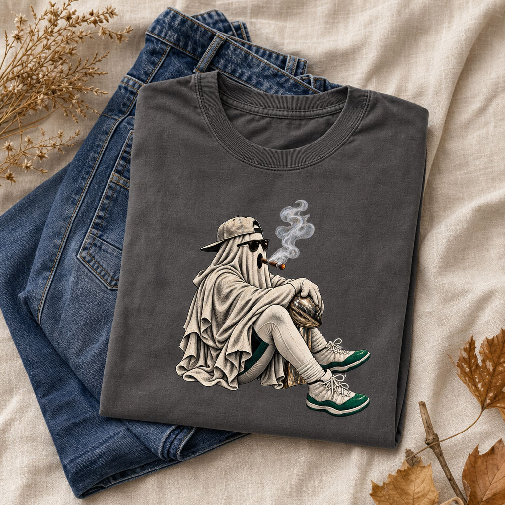 Philly Football Ghost Shirt, Championship Cigar Halloween Tee, Comfort Colors 1717, Philadelphia Football Ghost T-Shirt, Birds Fan Gift
