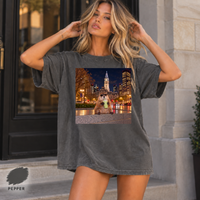 Philadelphia Groundhog T-Shirt, Funny Iced Matcha Philly Tee, City Hall Animal Graphic, Comfort Colors 1717 Shirt