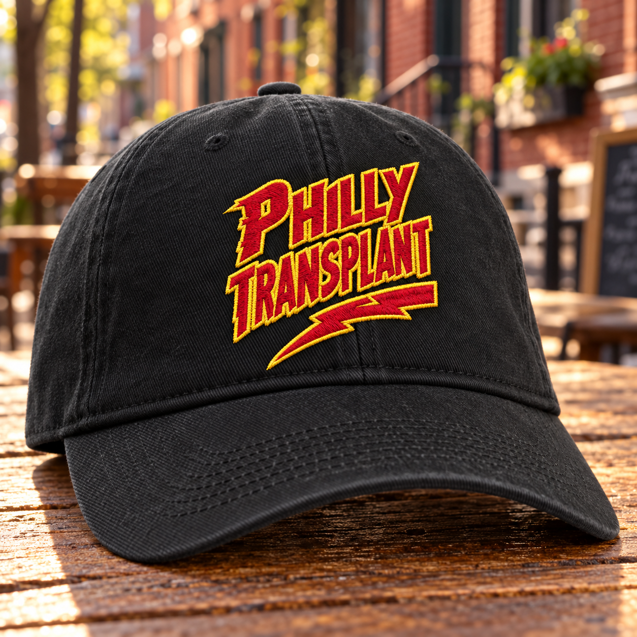Philly Transplant Embroidered Coastal Cap, Adjustable Comfort Colors Hat