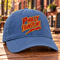 Philly Transplant Embroidered Coastal Cap, Adjustable Comfort Colors Hat
