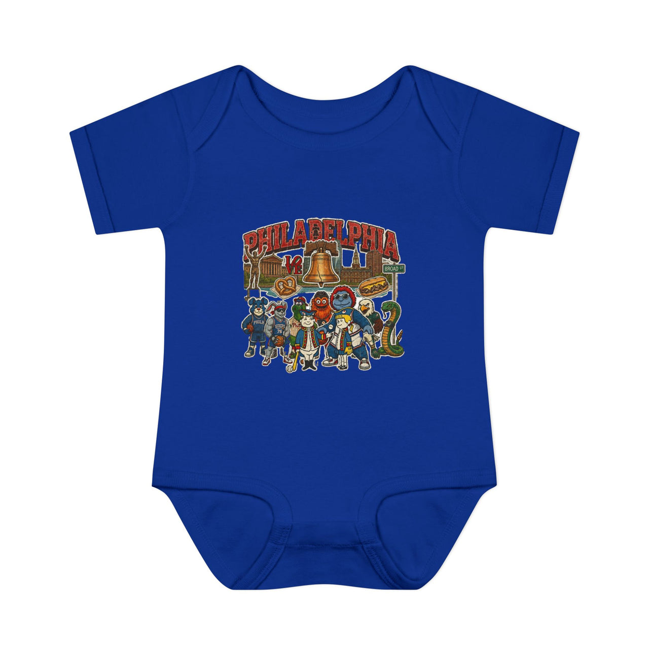 Philadelphia Icons Infant Bodysuit | Rabbit Skins 4400 Philly Baby Onesie