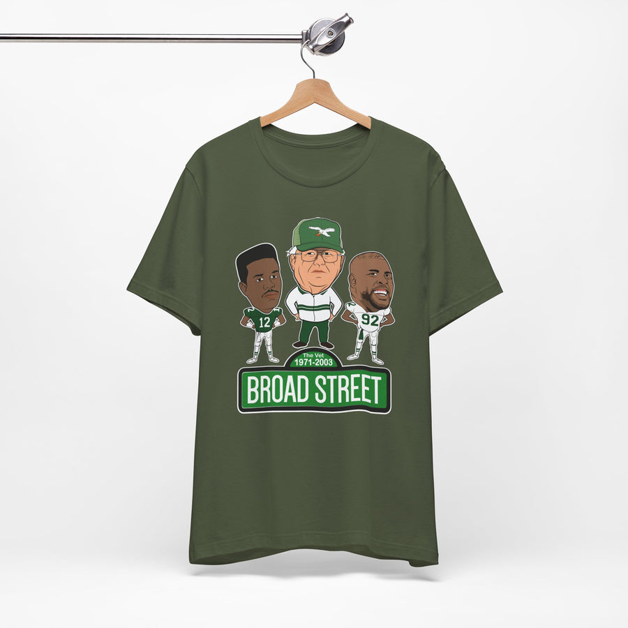 Retro Buddy Era Birds Broad Street Unisex Jersey Short Sleeve Tee