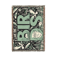 Philly Birds Woven Blanket, Philadelphia Football Doodle Throw, Green Game Day Blanket, Philly Fan Gift, Cozy Sports Home Decor