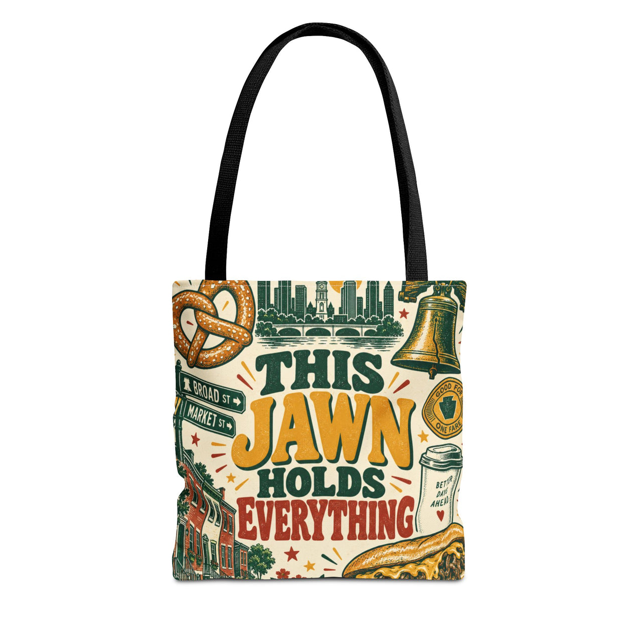 This Jawn Holds Everything Tote Bag, Funny Philadelphia Gift, Philly All Over Print Bag, Unique Pennsylvania Souvenir