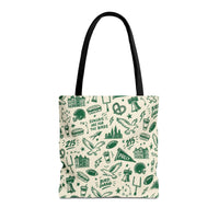 Philly Birds Tote Bag, Philadelphia Football Fan Gift, All Over Print Green Eagles Inspired Bag, Bird Gang Game Day Tote