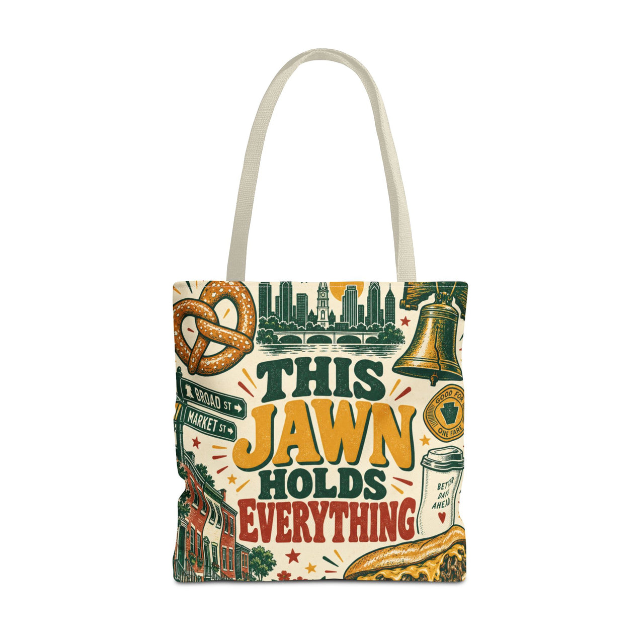 This Jawn Holds Everything Tote Bag, Funny Philadelphia Gift, Philly All Over Print Bag, Unique Pennsylvania Souvenir
