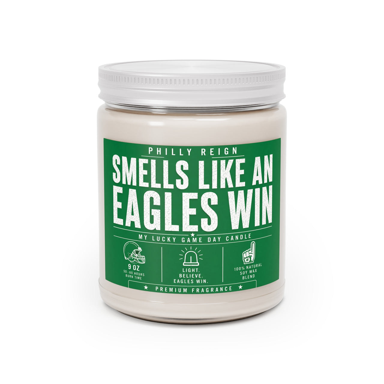 Smells Like an Eagles Win Candle Funny Philadelphia Football Fan Gift Philly Sports Soy Candle Game Day Decor Eagles Inspired Home Fragrance