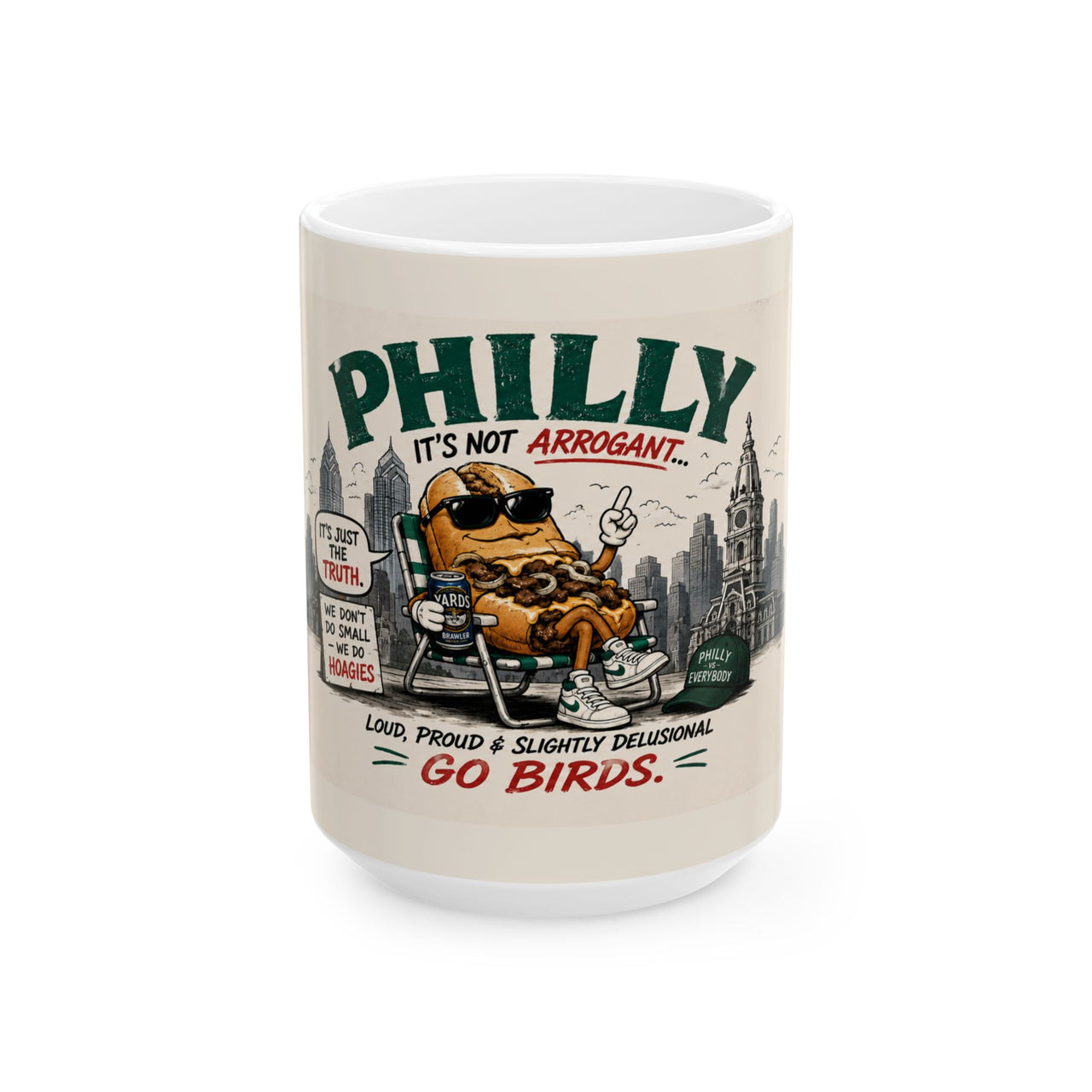 Funny Philly Mug – Go Birds Coffee Mug – Philadelphia Hoagie Mug – Philly Fan Gift – Funny Philadelphia Mug – 11oz 15oz Mug