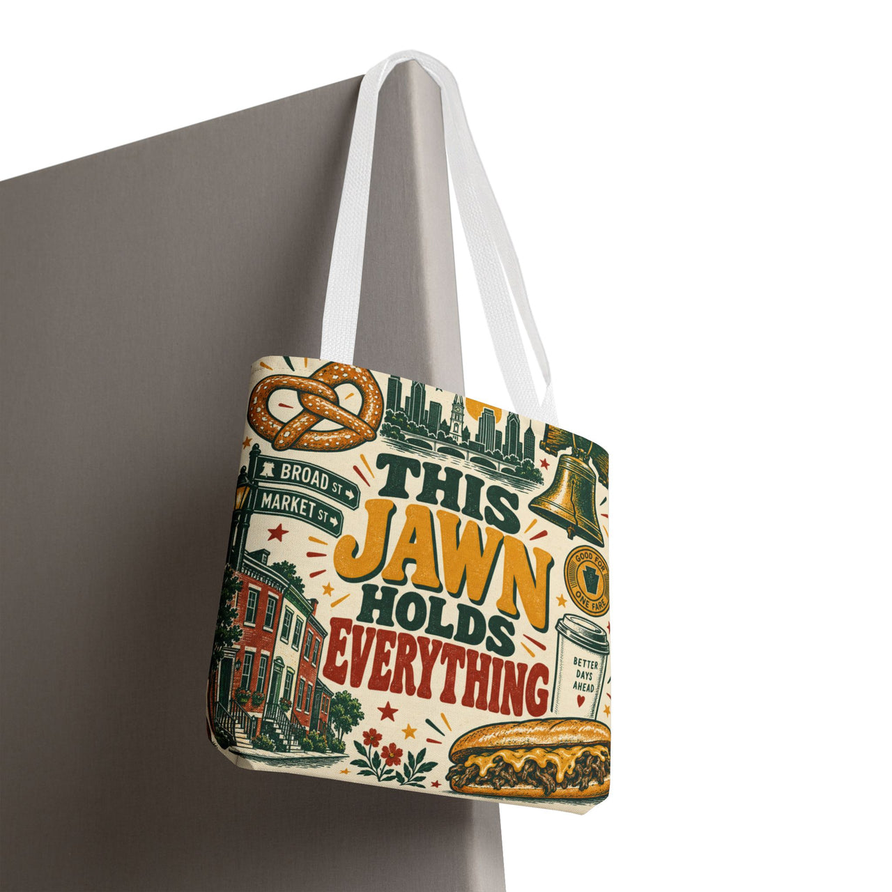 This Jawn Holds Everything Tote Bag, Funny Philadelphia Gift, Philly All Over Print Bag, Unique Pennsylvania Souvenir