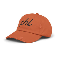 Flyers Inspired Philly Hat Distressed Dad Cap Vintage Embroidered “phl” Hat  Philadelphia Hockey Style Cap