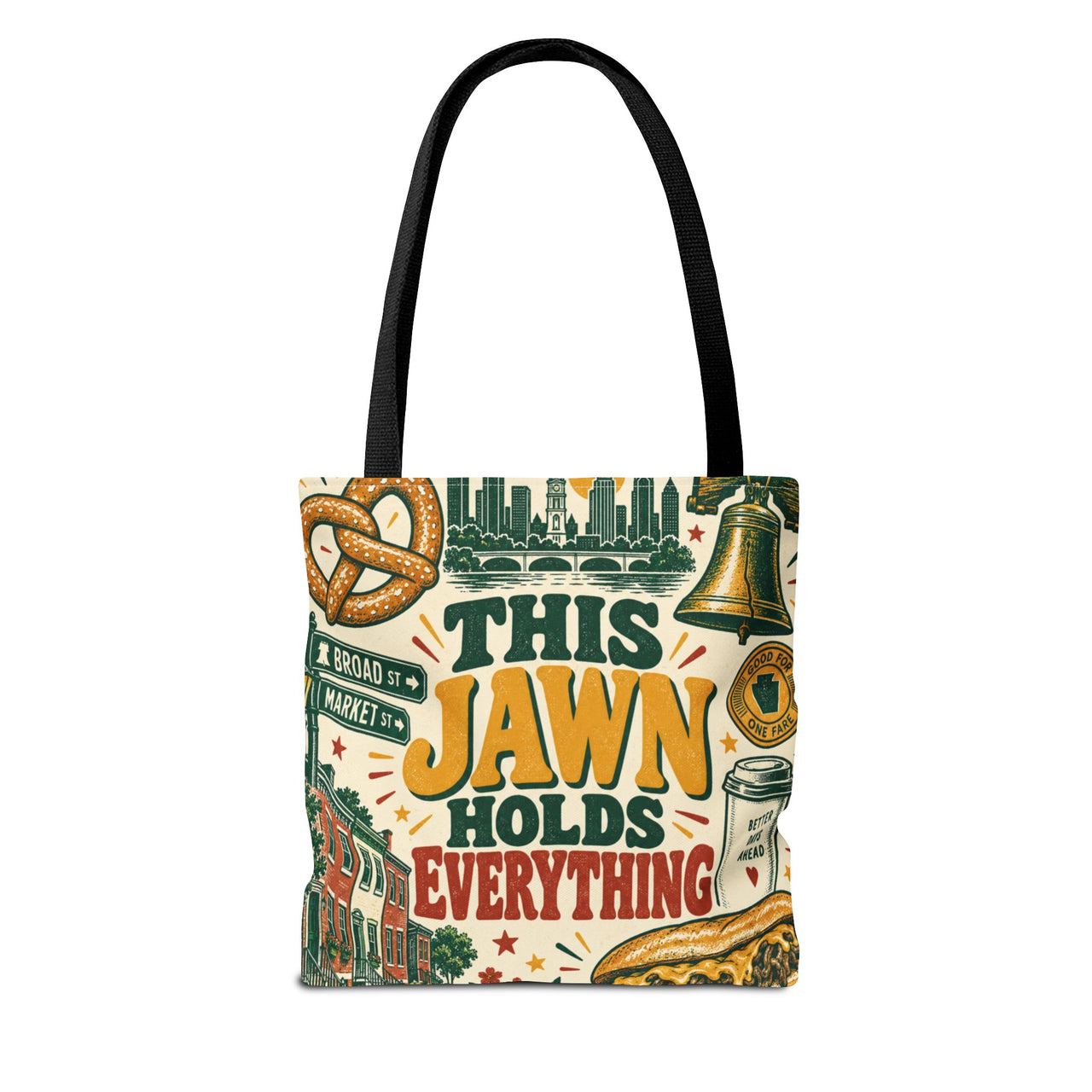 This Jawn Holds Everything Tote Bag, Funny Philadelphia Gift, Philly All Over Print Bag, Unique Pennsylvania Souvenir
