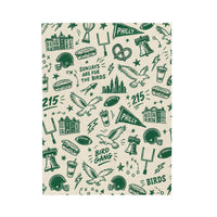 Philadelphia Football Blanket, Philly Bird Gang Velveteen Plush Throw, Sundays Are for the Birds Game Day Gift, Philly Sports Decor