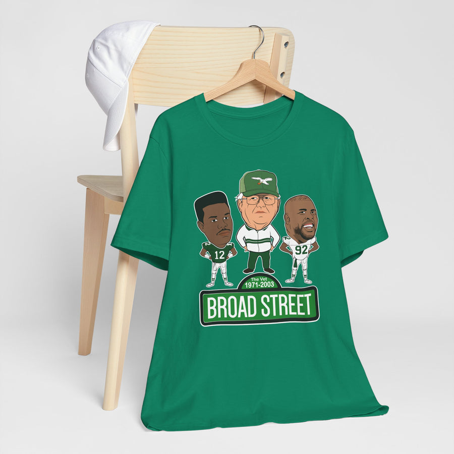 Retro Buddy Era Birds Broad Street Unisex Jersey Short Sleeve Tee