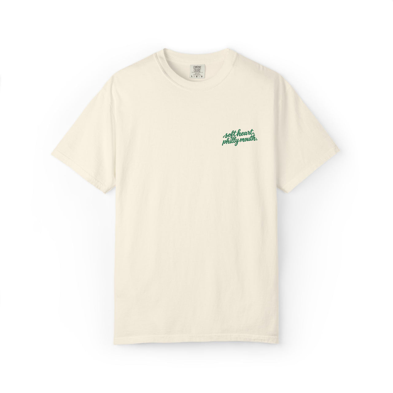 Soft Heart Philly Mouth Embroidered Shirt, Philadelphia Tee, Comfort Colors 1717, Philly Girl Gift, Left Chest Embroidery