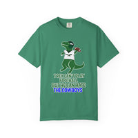 T-Rex Hates The Cowboys Unisex Garment-Dyed T-shirt