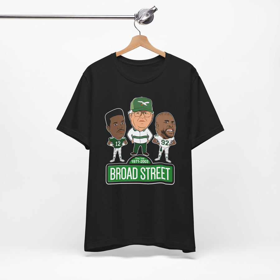 Retro Buddy Era Birds Broad Street Unisex Jersey Short Sleeve Tee