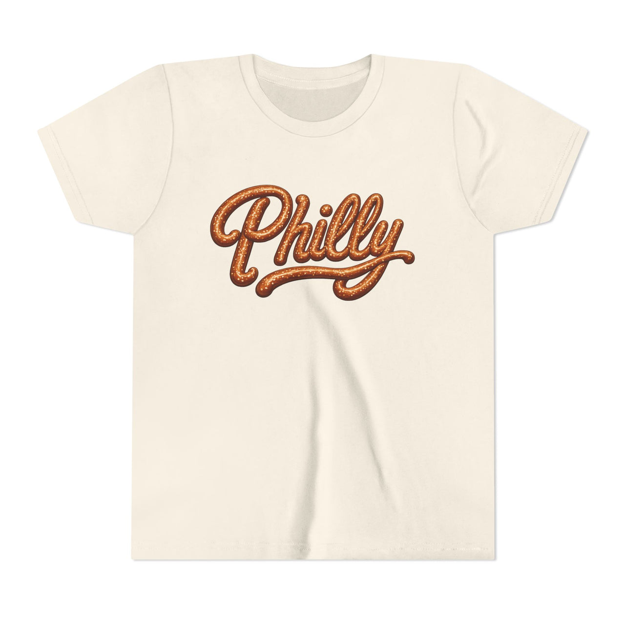 Youth Tee — "Philly" Retro Script Kids T‑Shirt (Vintage Orange Curl)
