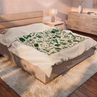 Philadelphia Football Blanket, Philly Bird Gang Velveteen Plush Throw, Sundays Are for the Birds Game Day Gift, Philly Sports Decor
