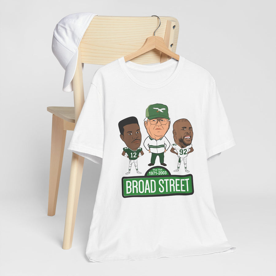 Retro Buddy Era Birds Broad Street Unisex Jersey Short Sleeve Tee