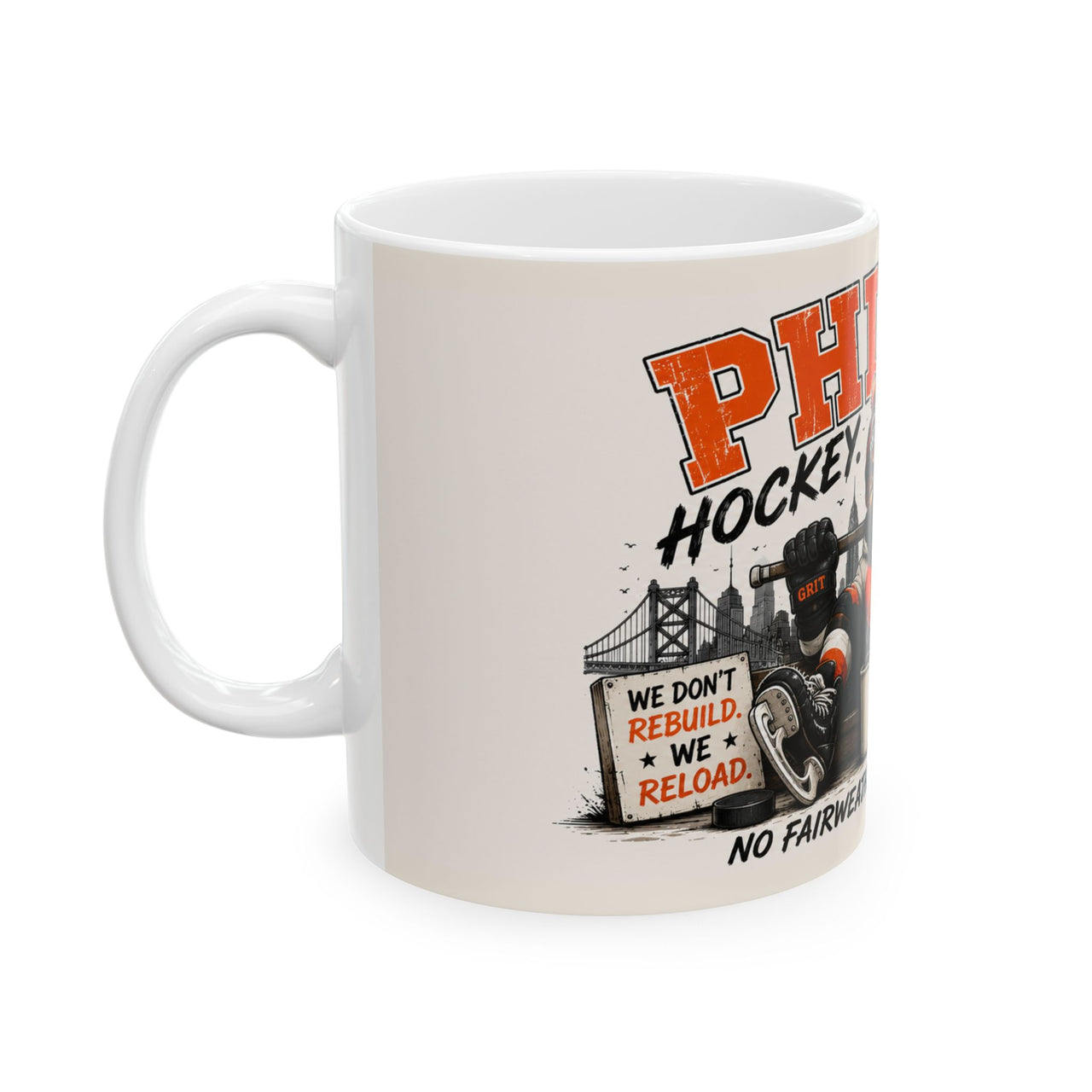 Philadelphia Hockey Mug – Philly Hockey Fan Coffee Mug – Broad Street Inspired Mug – Philly Sports Gift – 11oz 15oz White Mug