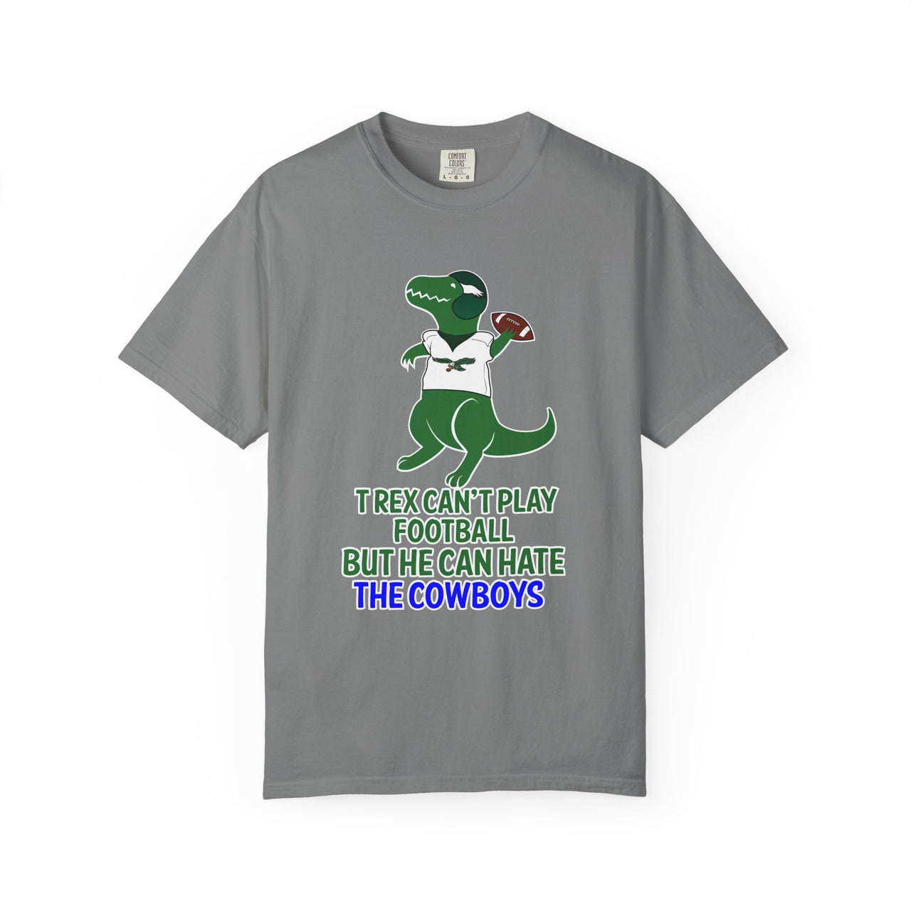 T-Rex Hates The Cowboys Unisex Garment-Dyed T-shirt