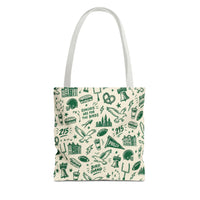 Philly Birds Tote Bag, Philadelphia Football Fan Gift, All Over Print Green Eagles Inspired Bag, Bird Gang Game Day Tote