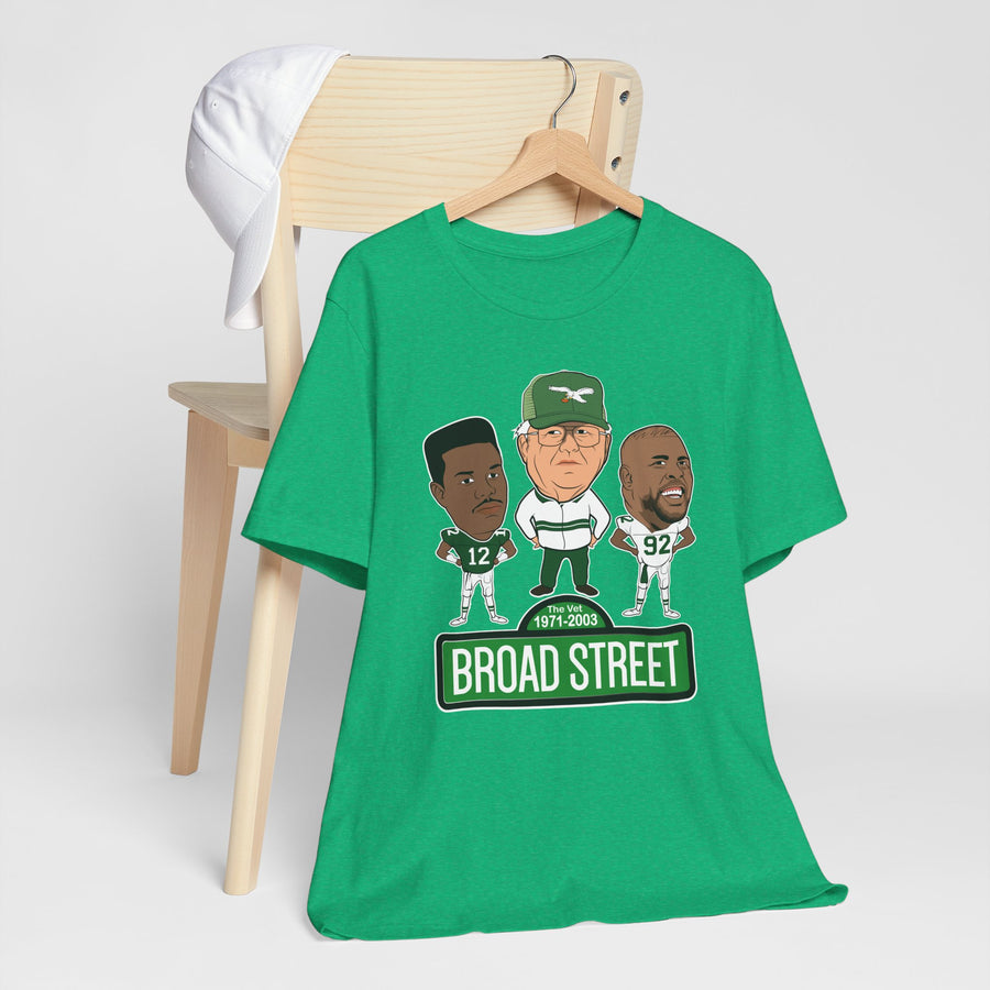 Retro Buddy Era Birds Broad Street Unisex Jersey Short Sleeve Tee