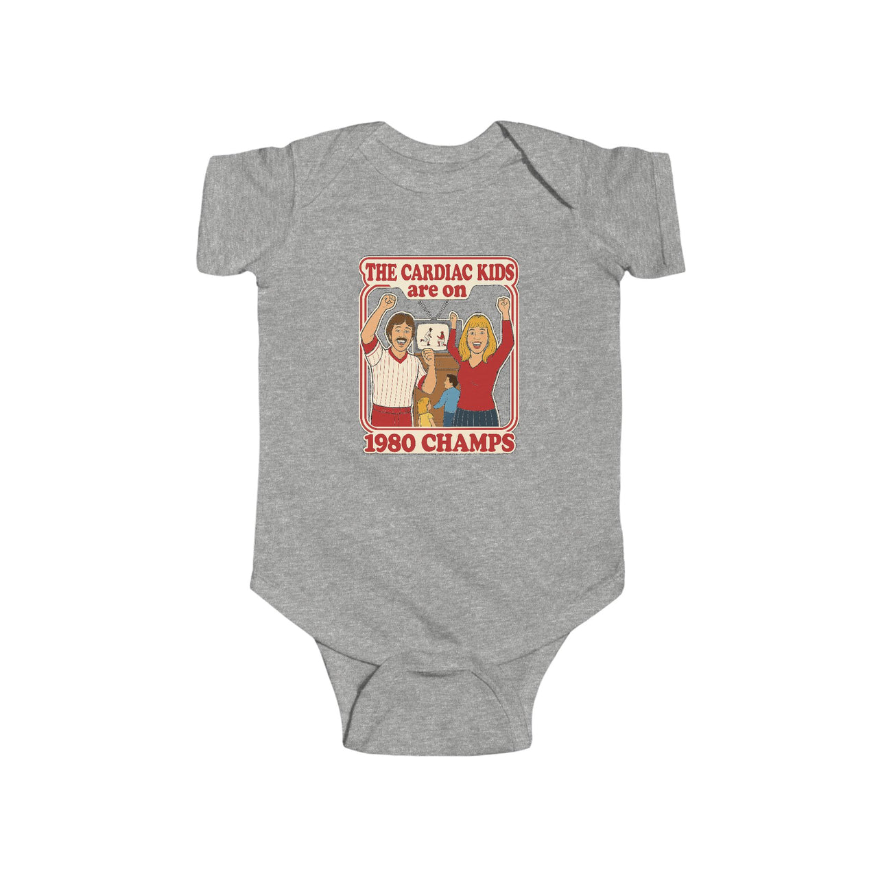 Retro 1980 Cardiac Kids Philly Baseball Infant Fine Jersey Bodysuit