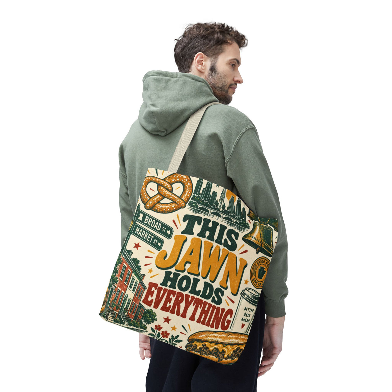 This Jawn Holds Everything Tote Bag, Funny Philadelphia Gift, Philly All Over Print Bag, Unique Pennsylvania Souvenir