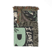 Philly Birds Woven Blanket, Philadelphia Football Doodle Throw, Green Game Day Blanket, Philly Fan Gift, Cozy Sports Home Decor