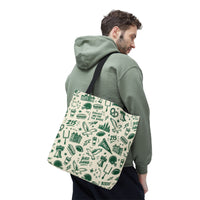 Philly Birds Tote Bag, Philadelphia Football Fan Gift, All Over Print Green Eagles Inspired Bag, Bird Gang Game Day Tote