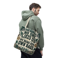 No One Likes Us We Bring Our Own Bags Tote, Philadelphia Football Fan Gift, Philly Game Day Bag, Green Sports Tote