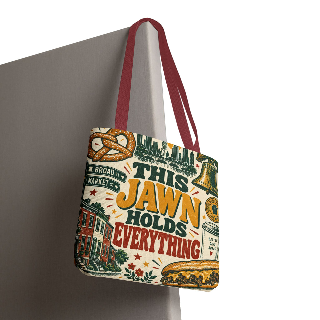 This Jawn Holds Everything Tote Bag, Funny Philadelphia Gift, Philly All Over Print Bag, Unique Pennsylvania Souvenir